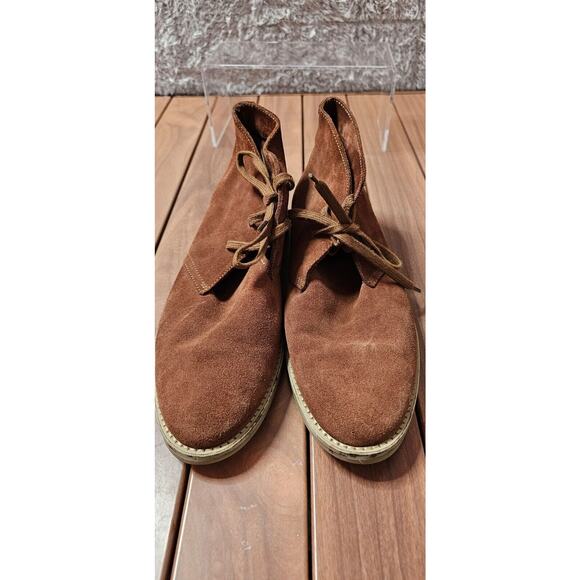 J Crew‎ MacAlister Suede Flat Boots Chukka Style Pecan K0445 Womens 9.5 Mens 8 - Picture 2 of 5